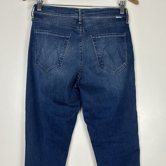 MOTHER Jeans The Pony Boy Ankle Fray Jeans Lure me In  Wash Raw Hem Women Sz  28 - Picture 7 of 14
